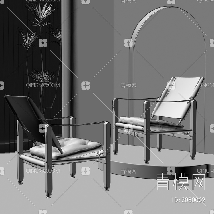 单椅 餐椅 休闲椅3D模型下载【ID:2080002】