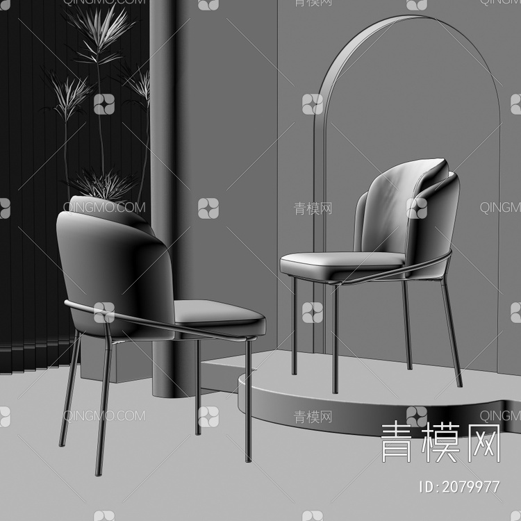 单椅 餐椅 休闲椅3D模型下载【ID:2079977】