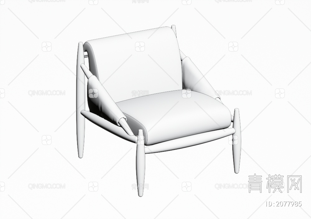 单椅3D模型下载【ID:2077985】