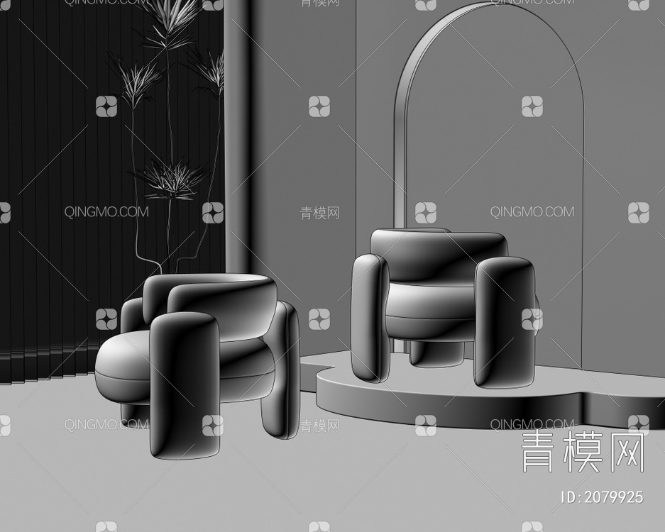 单椅 餐椅 休闲椅3D模型下载【ID:2079925】