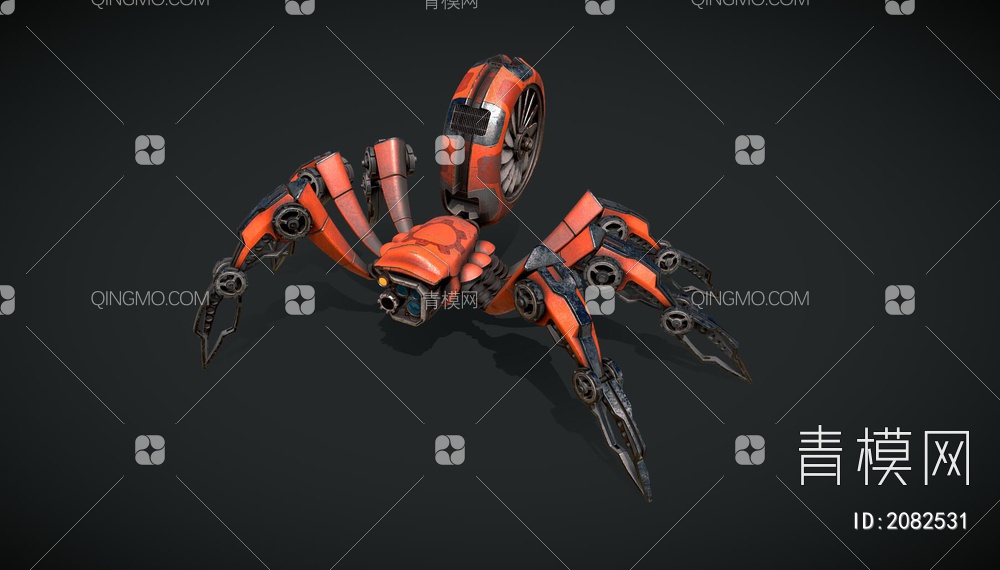 机器蜘蛛3D模型下载【ID:2082531】