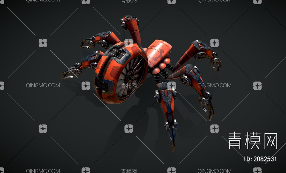 机器蜘蛛3D模型下载【ID:2082531】