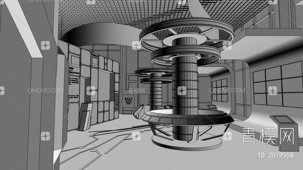 展馆展厅 企业文化展示区 展厅3D模型下载【ID:2079558】