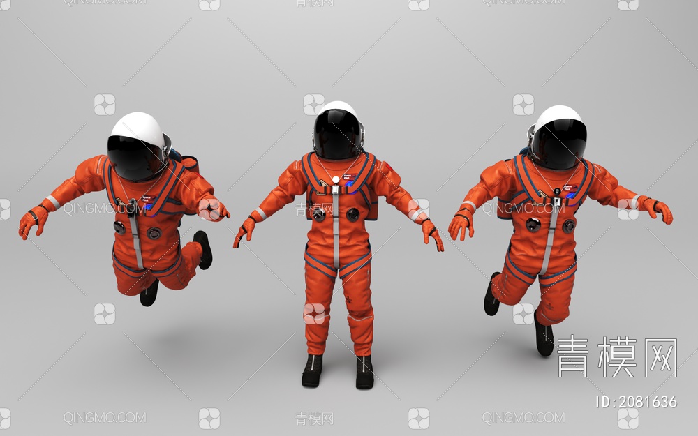 红色太空服3D模型下载【ID:2081636】