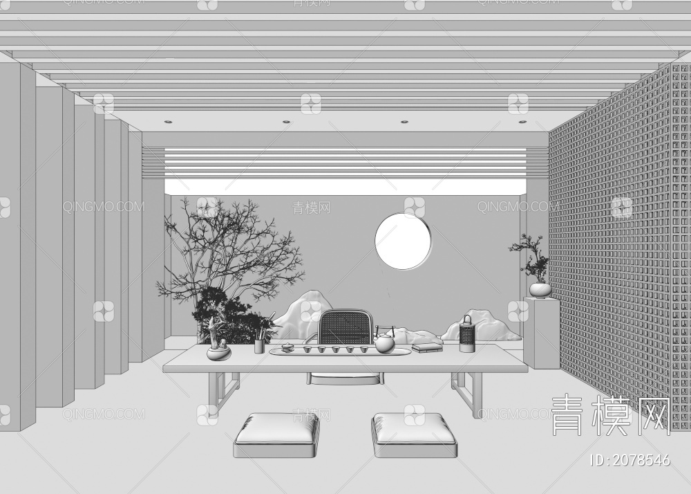 茶室景观3D模型下载【ID:2078546】