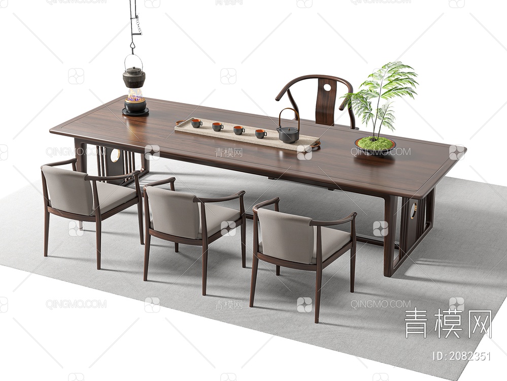 茶桌椅3D模型下载【ID:2082351】