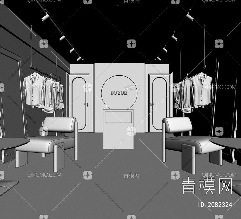服装店3D模型下载【ID:2082324】