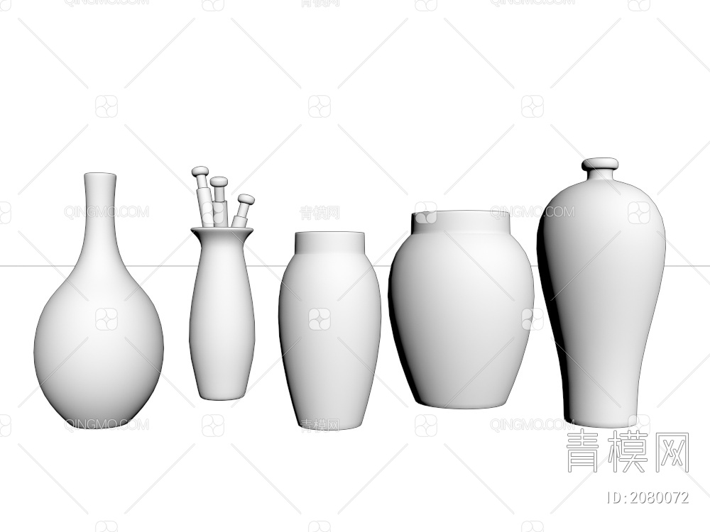 陶瓷器皿 青花瓷器3D模型下载【ID:2080072】