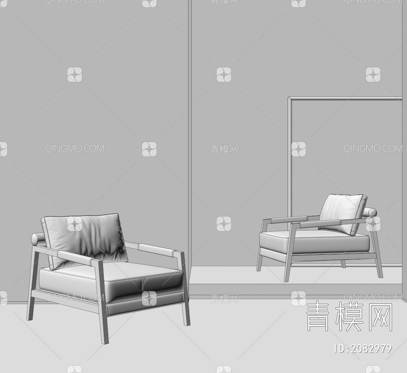 休闲椅3D模型下载【ID:2082979】