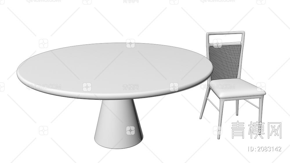 藤椅餐桌椅3D模型下载【ID:2083142】