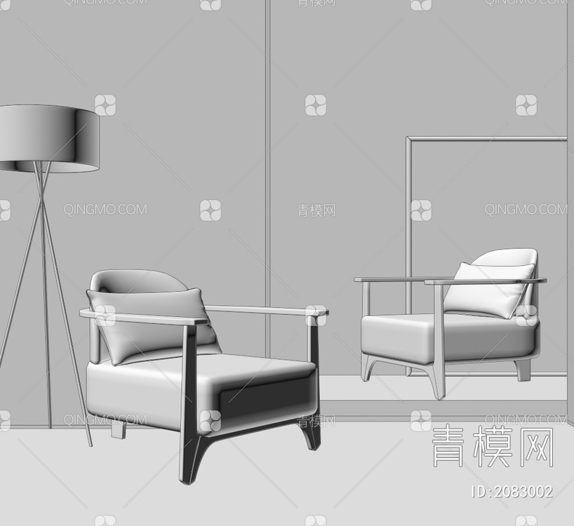休闲椅3D模型下载【ID:2083002】