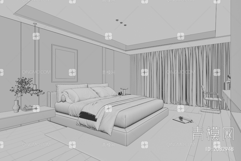 卧室3D模型下载【ID:2082948】