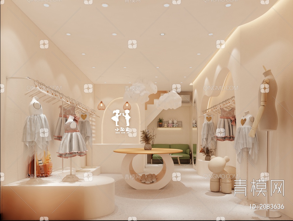 儿童服装店3D模型下载【ID:2083636】