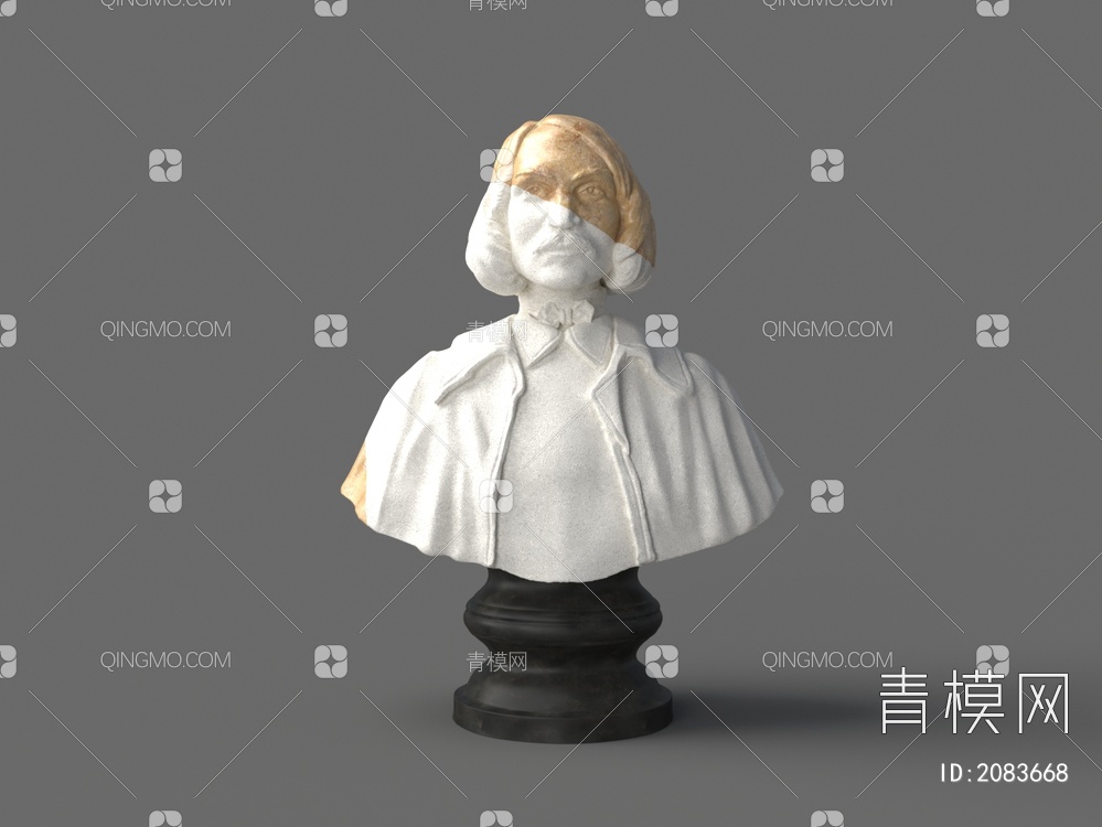 男石膏雕像3D模型下载【ID:2083668】