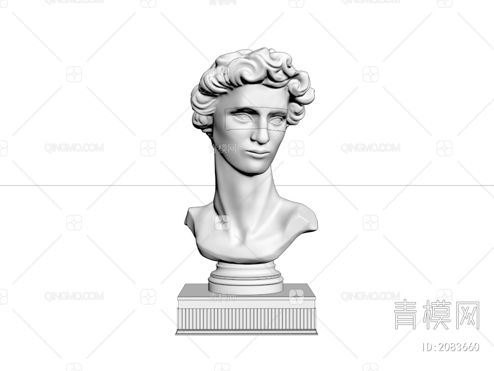 男神雕像头像3D模型下载【ID:2083660】
