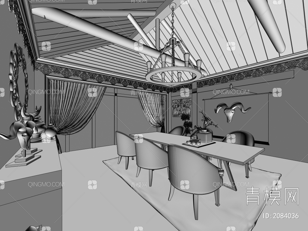 餐厅3D模型下载【ID:2084036】