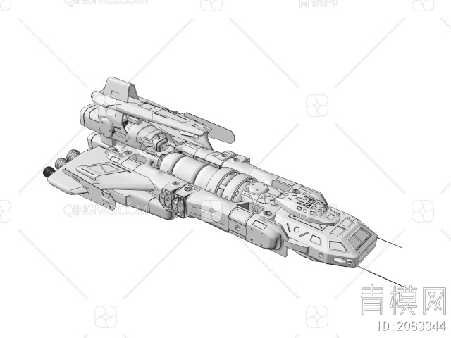 未来交通 宇宙飞船3D模型下载【ID:2083344】