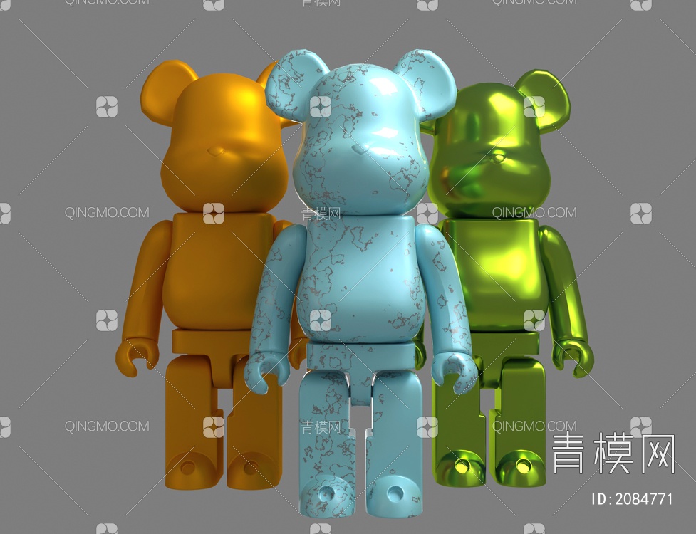 暴力熊组合 摆件3D模型下载【ID:2084771】