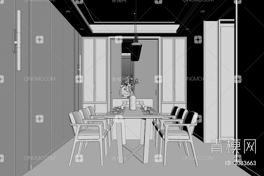 客餐厅3D模型下载【ID:2083663】