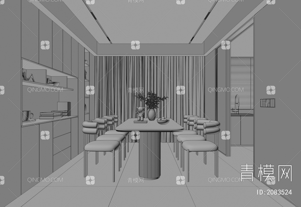 餐厅3D模型下载【ID:2083524】