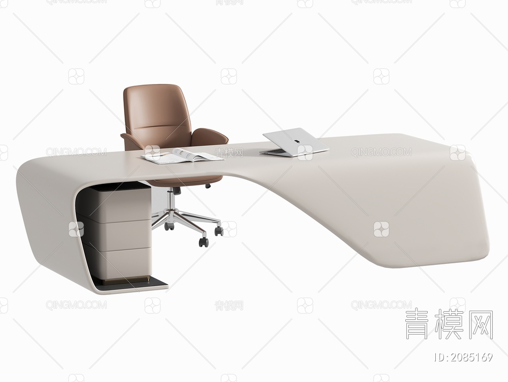 办公桌椅3D模型下载【ID:2085169】