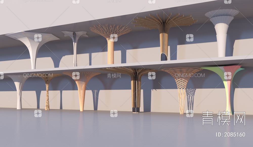 柱子 异形柱子 装饰柱组合3D模型下载【ID:2085160】