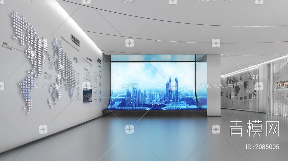 企业展厅 科技展厅 智能智造展厅 数字化展厅3D模型下载【ID:2085005】