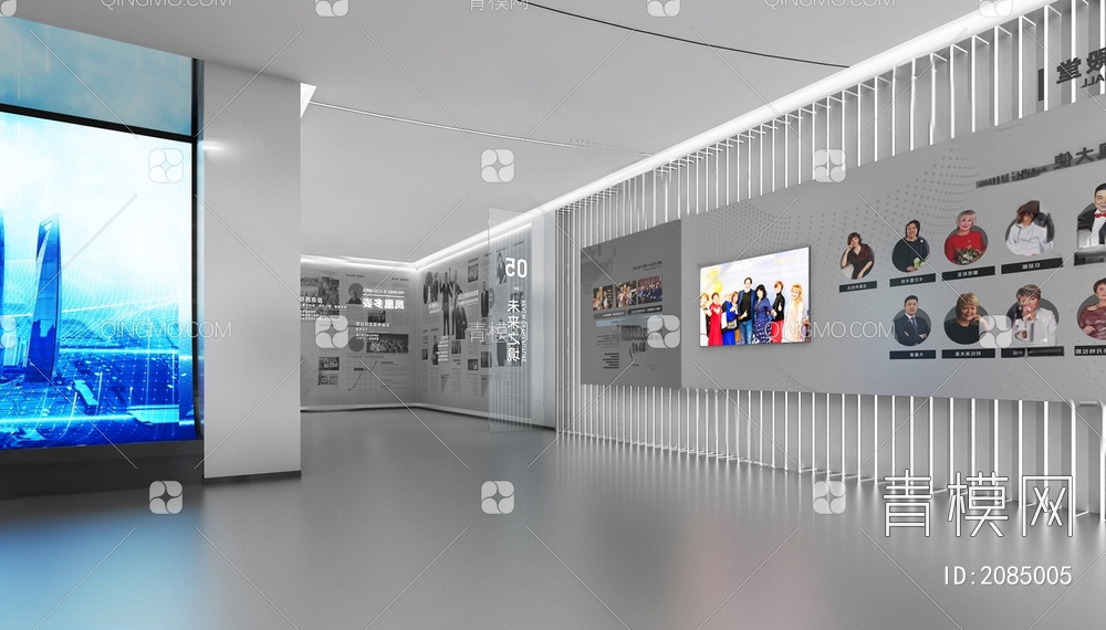企业展厅 科技展厅 智能智造展厅 数字化展厅3D模型下载【ID:2085005】