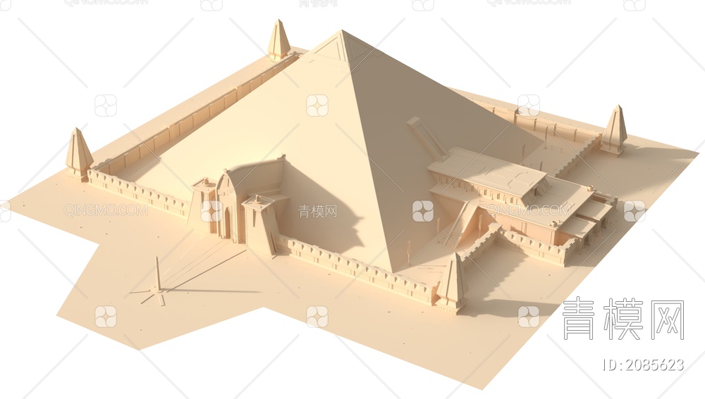 户外景观 金字塔3D模型下载【ID:2085623】
