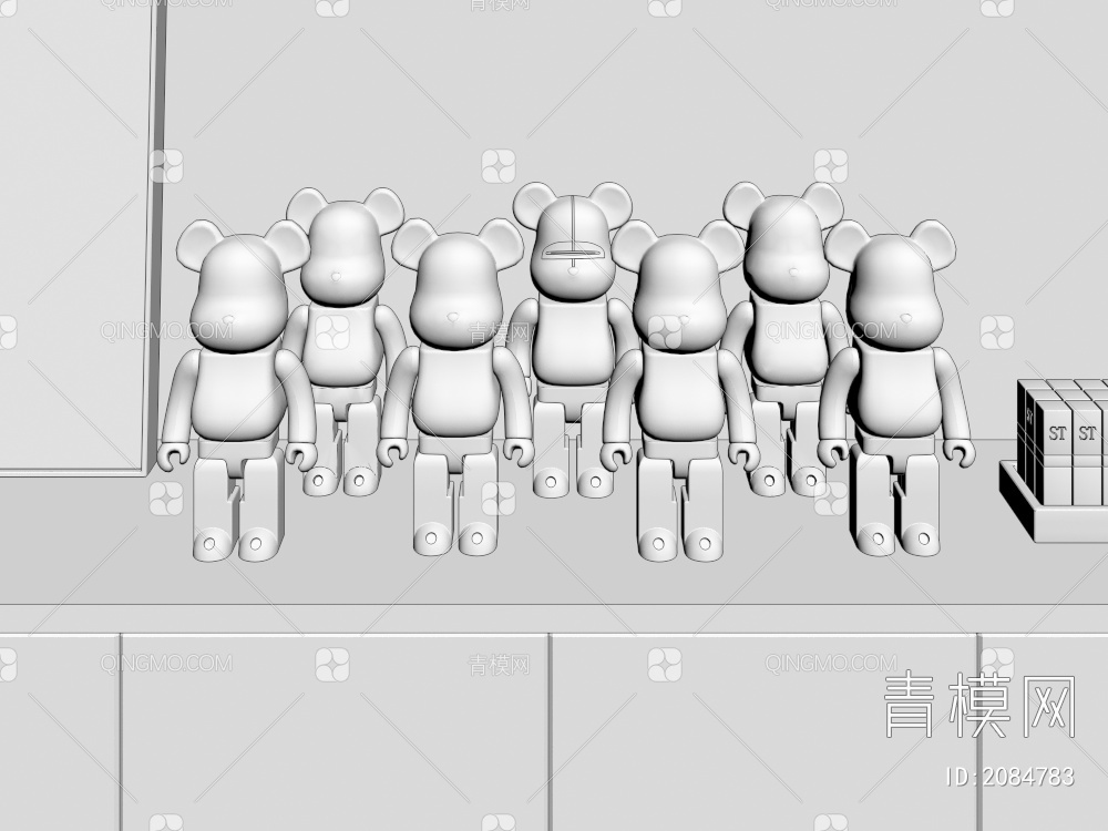 暴力熊组合 摆件3D模型下载【ID:2084783】