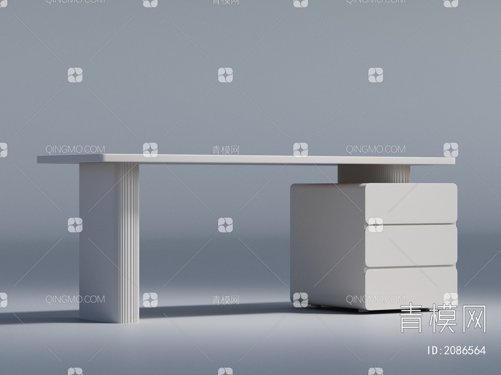 办公桌，桌椅，家具3D模型下载【ID:2086564】