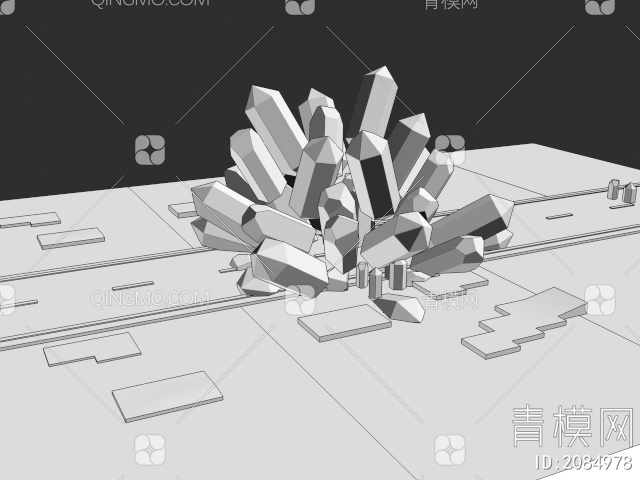 陈设 水晶场景3D模型下载【ID:2084978】