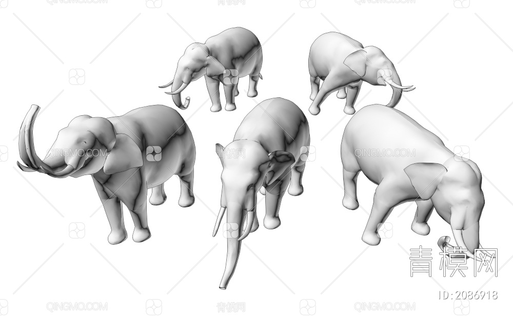 大象3D模型下载【ID:2086918】