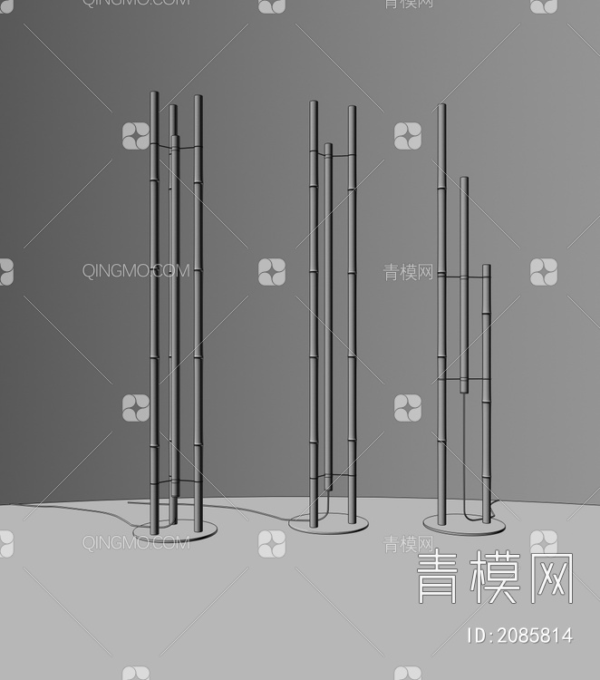 竹节落地灯3D模型下载【ID:2085814】