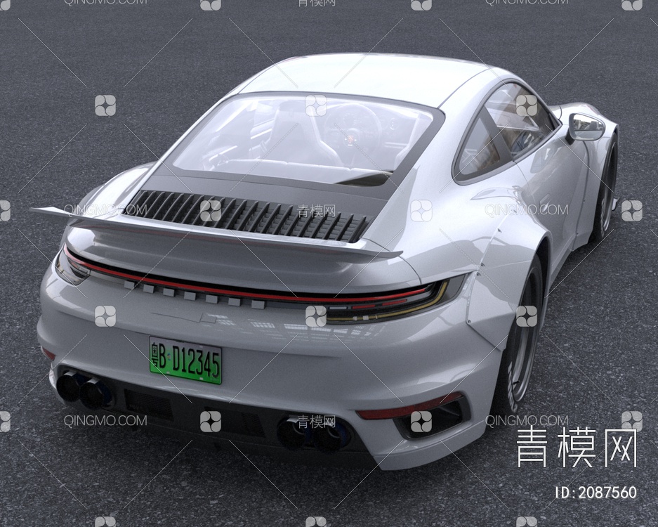 保时捷992改装款豪车汽车跑车3D模型下载【ID:2087560】