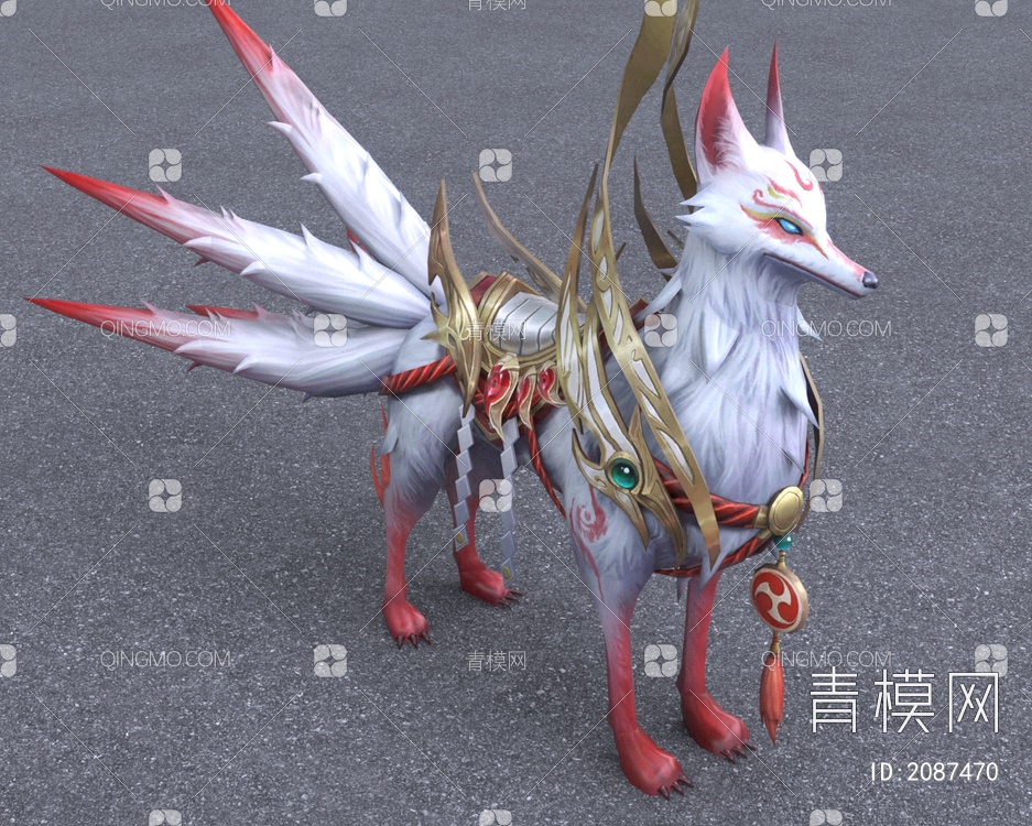 上古神兽九尾狐3D模型下载【ID:2087470】
