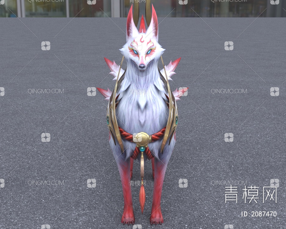 上古神兽九尾狐3D模型下载【ID:2087470】