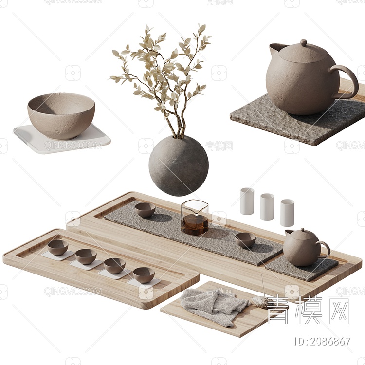 茶具 茶具组合3D模型下载【ID:2086867】