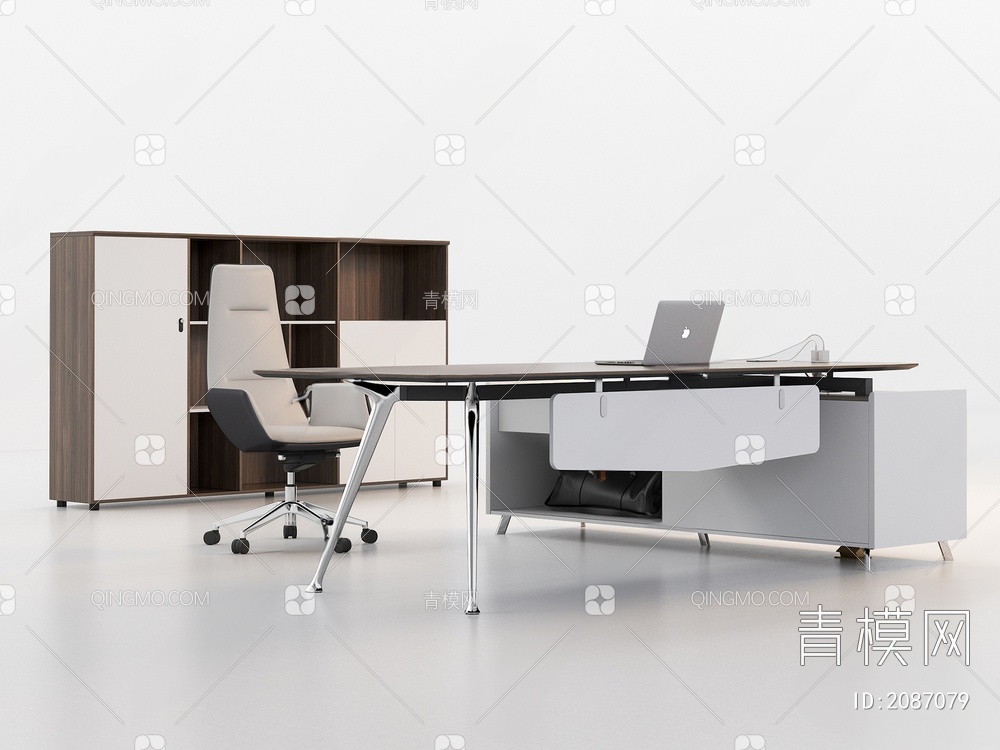 老板总裁主管桌椅组合3D模型下载【ID:2087079】