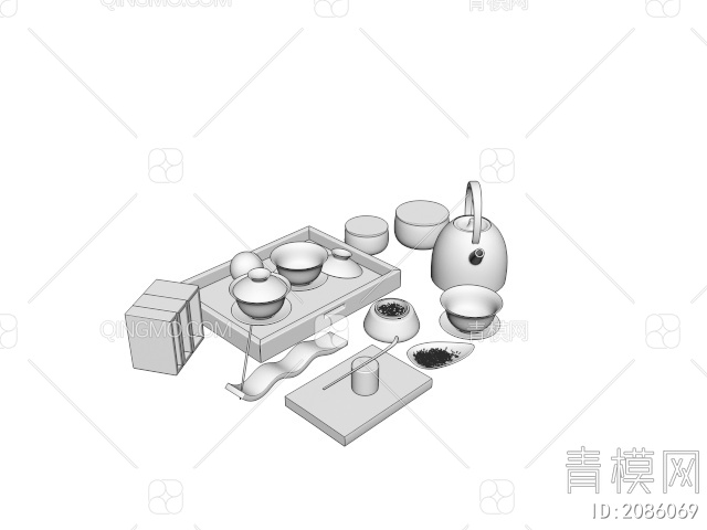 茶具组合3D模型下载【ID:2086069】
