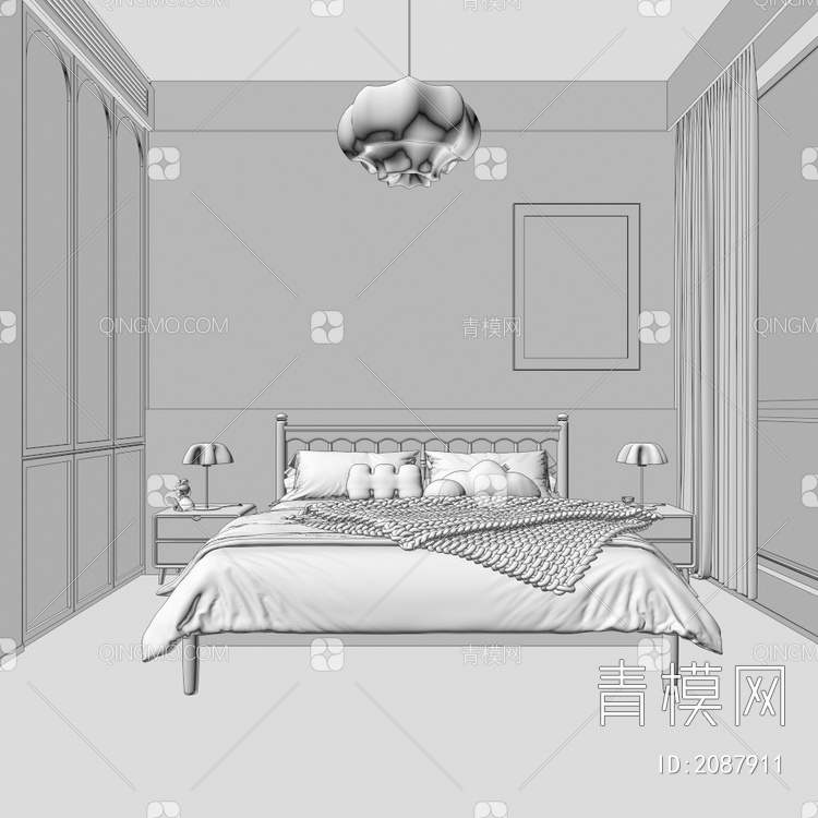 家居卧室3D模型下载【ID:2087911】