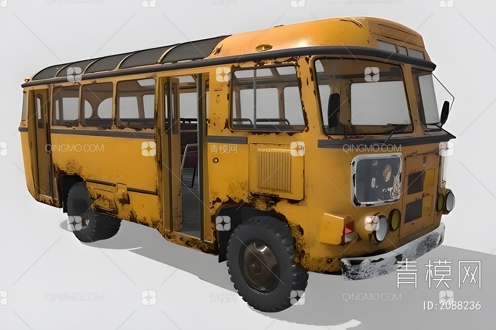巴士 旧巴士3D模型下载【ID:2088236】