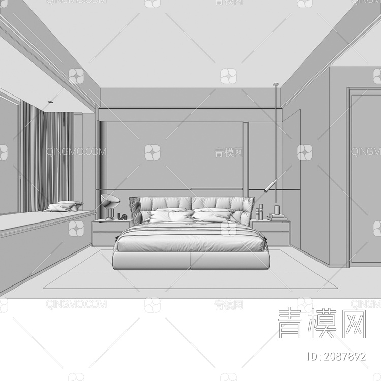 家居卧室3D模型下载【ID:2087892】
