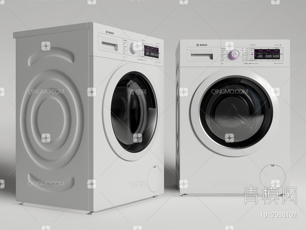 洗衣机 滚筒洗衣机 烘干机3D模型下载【ID:2088102】