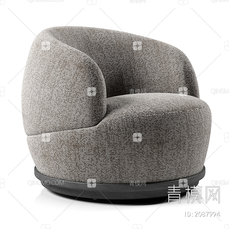 单人沙发3D模型下载【ID:2087994】