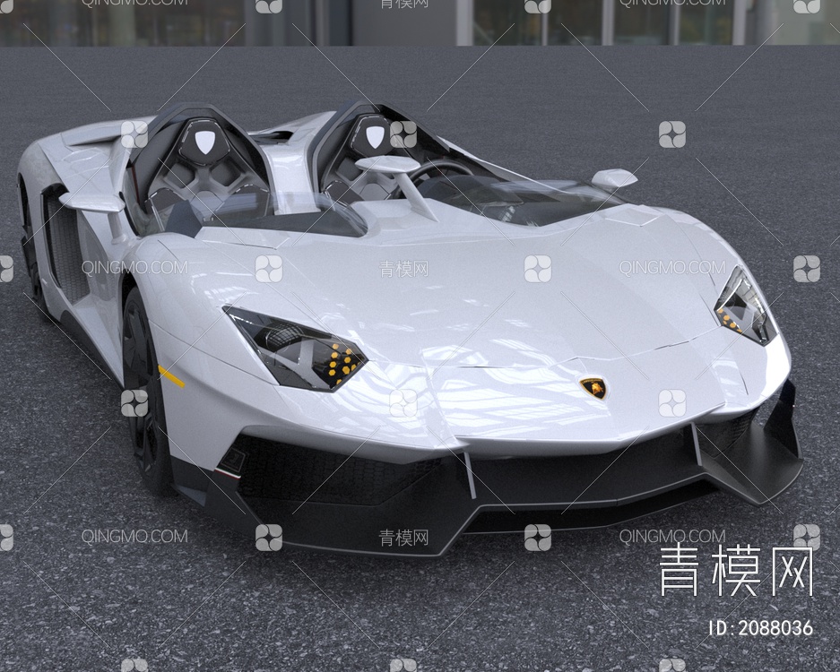 兰博基尼埃文塔多SVJRoadster超跑车汽车3D模型下载【ID:2088036】