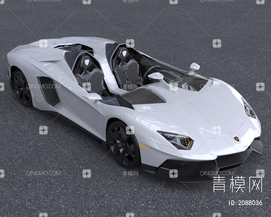 兰博基尼埃文塔多SVJRoadster超跑车汽车3D模型下载【ID:2088036】