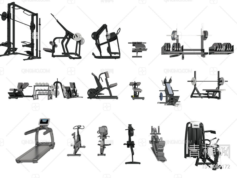 健身器械 健身器材3D模型下载【ID:2089172】