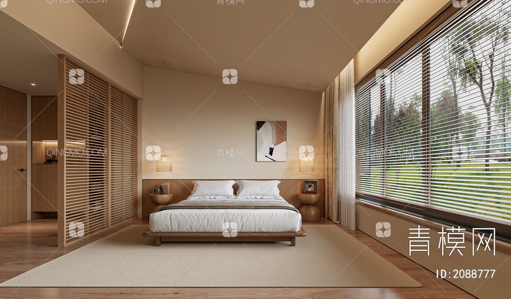 民宿客房,卧室3D模型下载【ID:2088777】