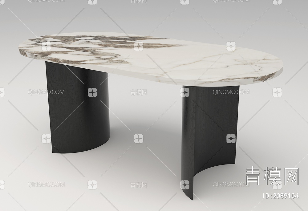 大理石餐桌3D模型下载【ID:2089104】